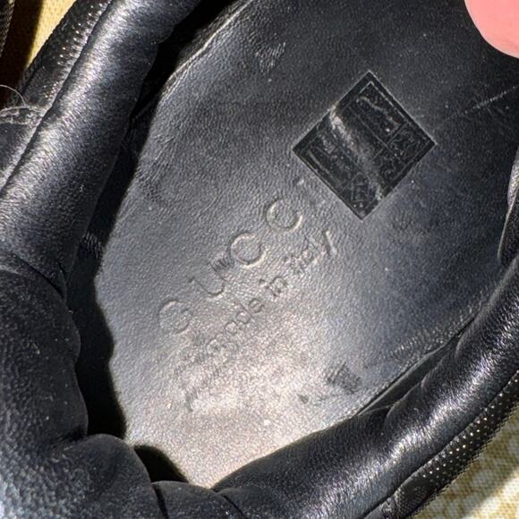 Gucci Men’s GG Guccissima Low Sneakers SKU 227988 Black Size 9 - Picture 10 of 11